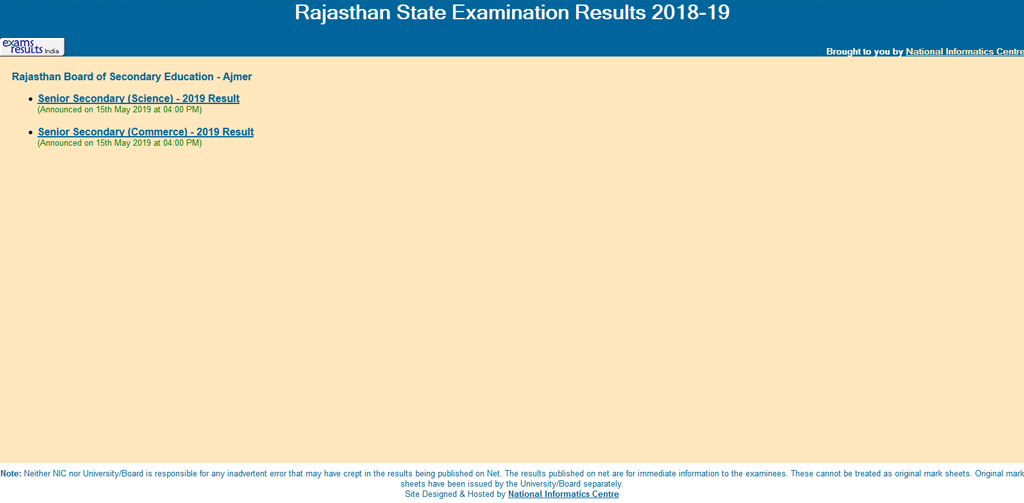 RBSE Class 12 results announced