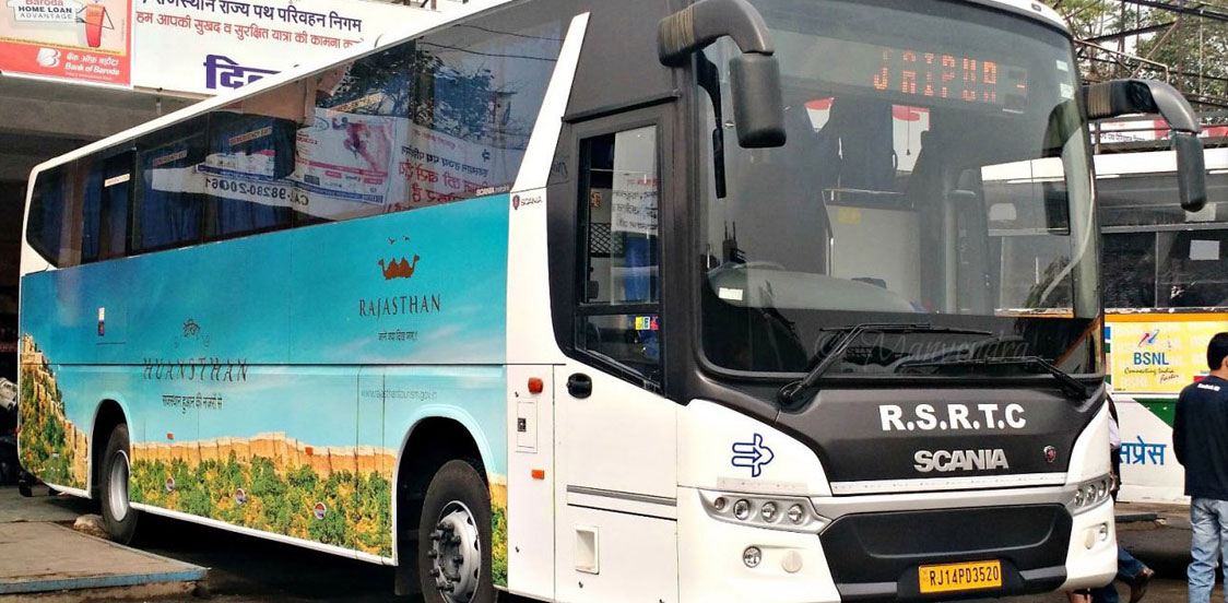 Volvo buses Jaipur and Delhi