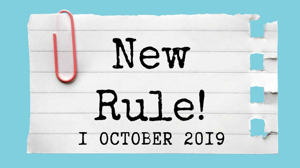 new rules changes from 1 october