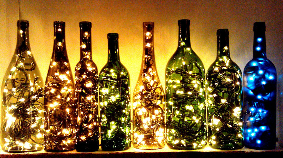 LED Lights In Bottles