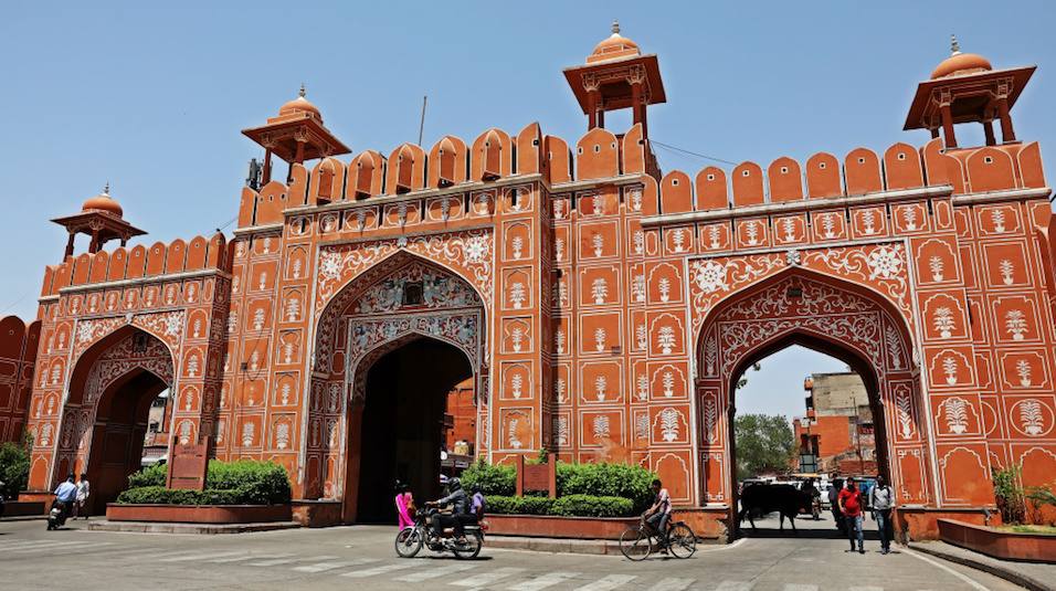 seven gates of walled city of jaipur