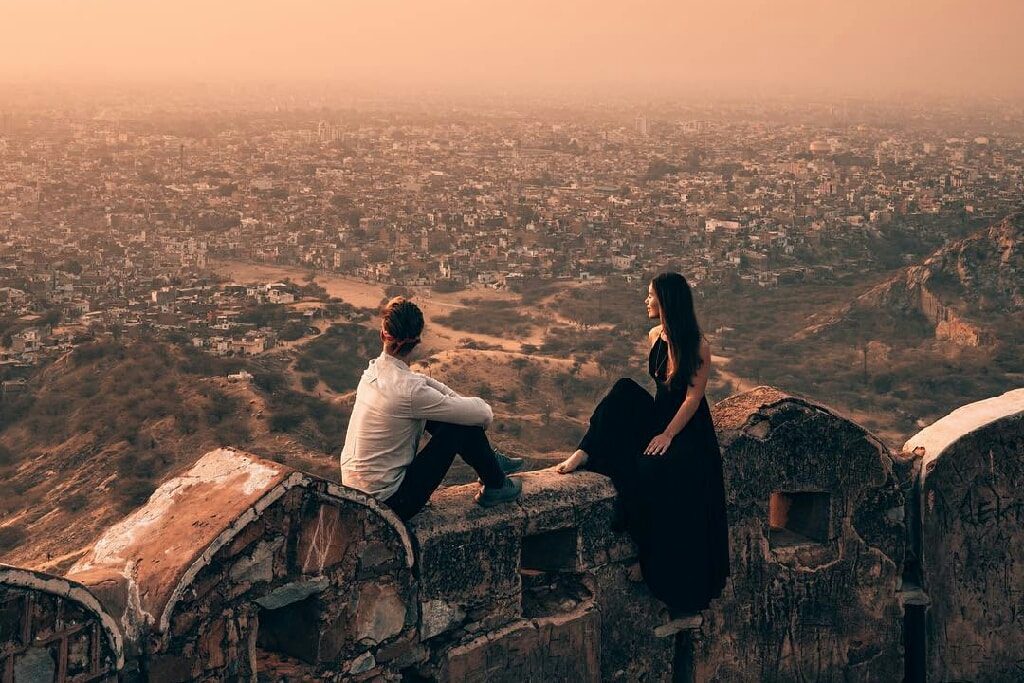 couple at Nahargarh fort