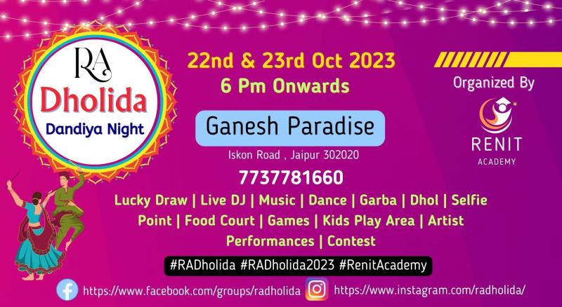 RA Dholida - Dandiya Night 2023 jaipur