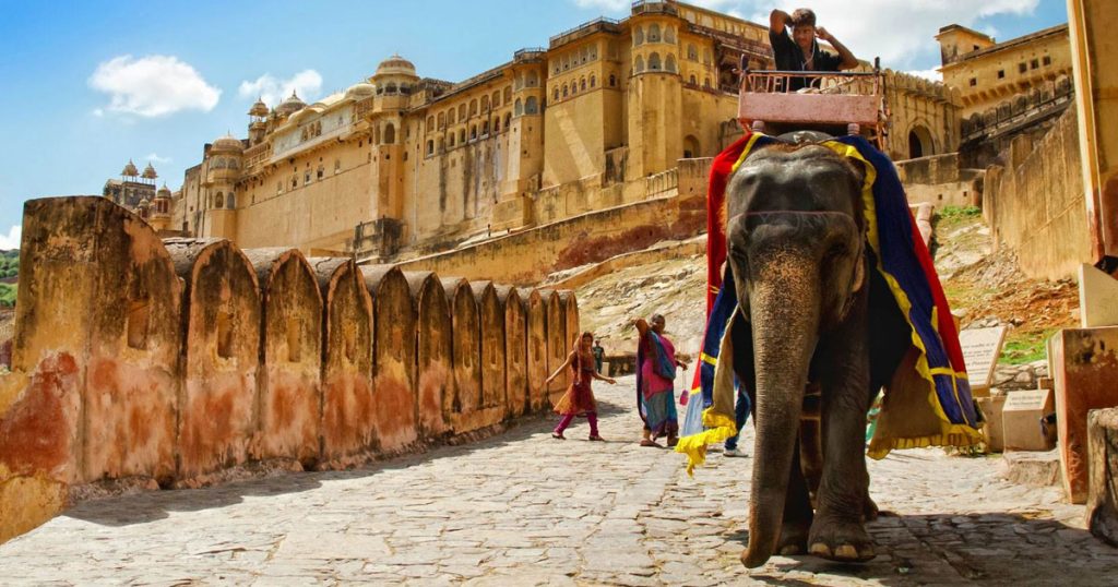 Elephant ride in Amer Fort